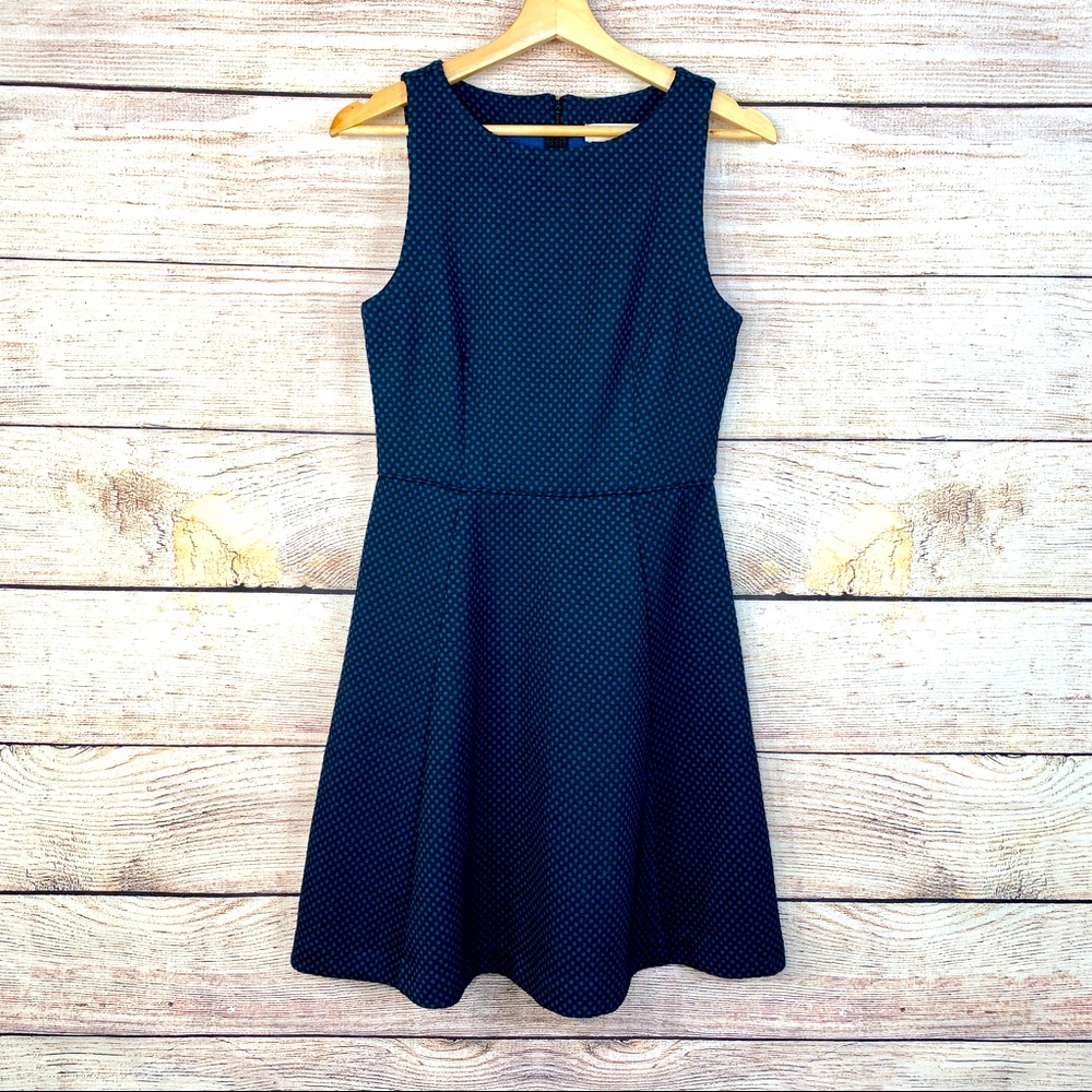 Loft Black and Blue A-Line Dress - Never Worn